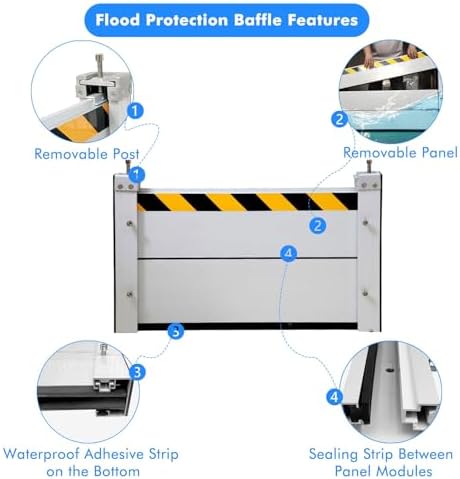 Heavy Duty Aluminum Flood Control Barrier 3ft 4ft 5ft Tall