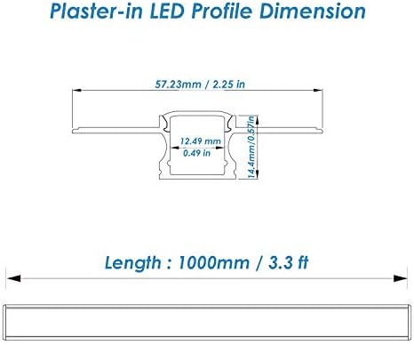 Besseto Plaster-in LED Aluminum Channel 6 Pack