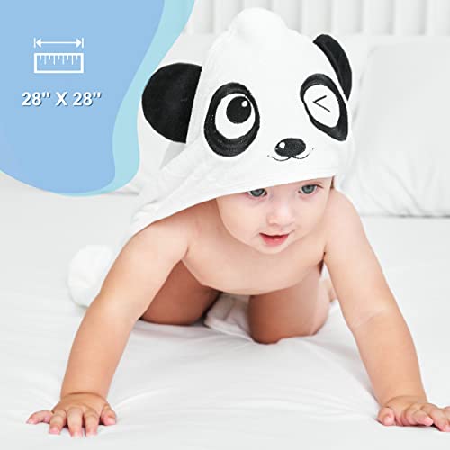 YOYOO Baby Bath Towel - Bamboo Viscose Cute Panda Hooded Towel