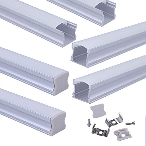 Muzata 164FT RGB LED Strip Light 96LEDsm with Frosted Diffuser Cover