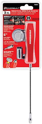 Powerbuilt Magnetic Oil Drain Plug Remover Tool Red 942072 1