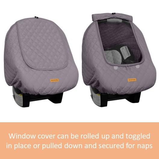 liuliuby Baby Car Seat Cover with Clear Window and Quilted Shell