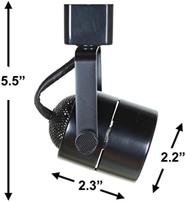 50154 Black GU10 Track Lighting Head - No Bulb