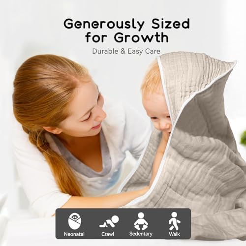 Arnzion Baby Hooded Towels 2 Pack Brown White 1