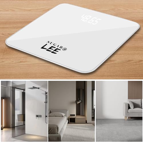 SugarLee Digital Bathroom Scale with Large LCD and 6mm Glass