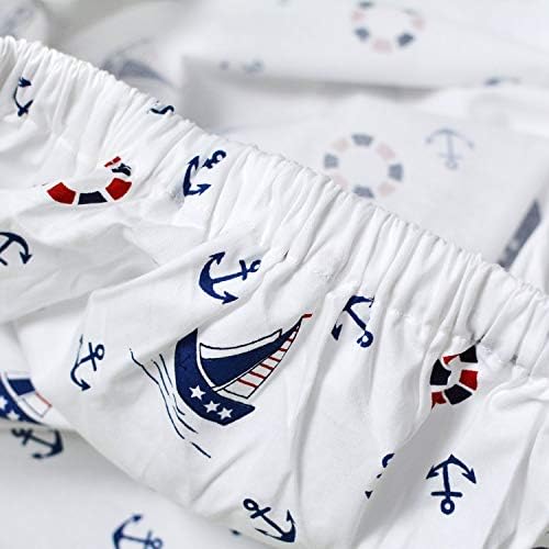 Brandream Nautical Crib Sheets Navy Blue Fitted 100 Cotton