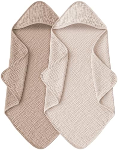 MairMore Muslin Baby Towel with Hood - 100 Cotton Soft Absorbent
