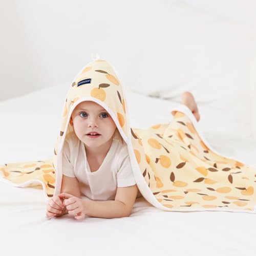 GRSSDER Baby Hooded Towel 2 Pack for Newborn 1