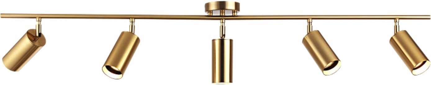 KCO 5-Light LED Track Lighting Kit Brushed Brass 1