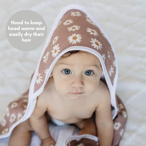 Mebie Baby Hooded Towel - Daisy Dream 334x334 Inches