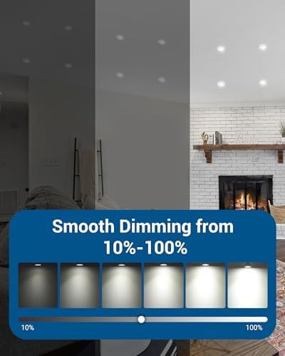 DEWENWILS 10-Pack Dimmable GU10 LED Bulbs 5000K 7W 500LM