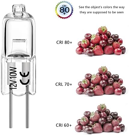 AHEVO 10W 12V Warm White Halogen Bulb G4 Bi-Pin 10 Pack