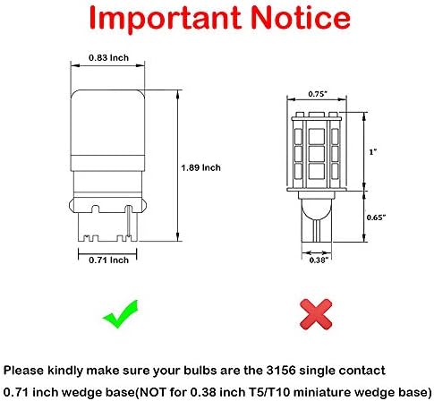 Makergroup S8 3156 Wedge Base LED Light Bulbs 2-Pack