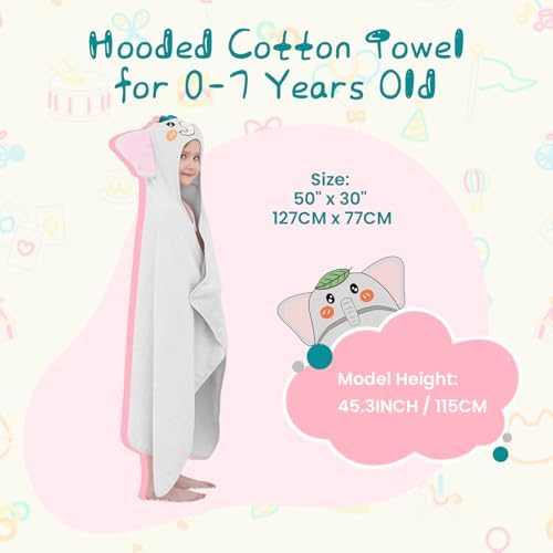 Style Quarters Gray Elephant Hooded Towel for Kids