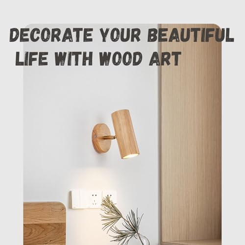 Dachsy Wood Track Lighting Adjustable Wall Sconce LED