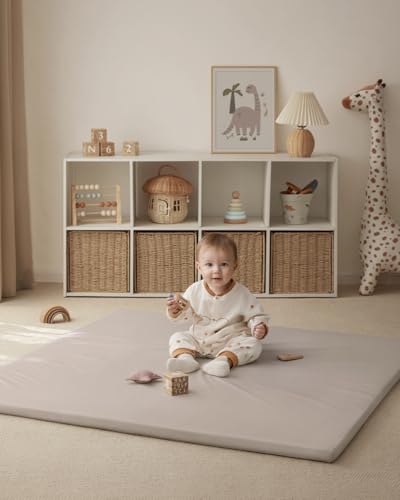 Blissful Diary Vegan Leather Baby Play Mat 50x50