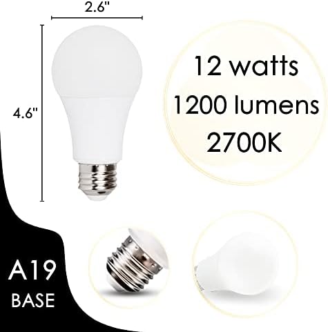 ChipHy Light Bulbs 3 Level Brightness 2700K Warm White 2-Packs
