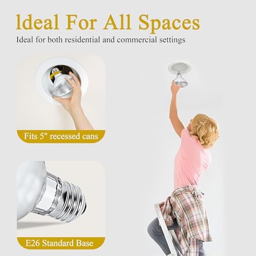 Lachesan PAR30 Halogen Flood Light Bulbs 6pcs 120V Dimmable 2700K Warm White