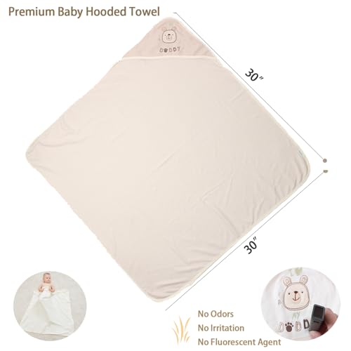 6 Pack Baby Hooded Towel and 5 Washcloths Set