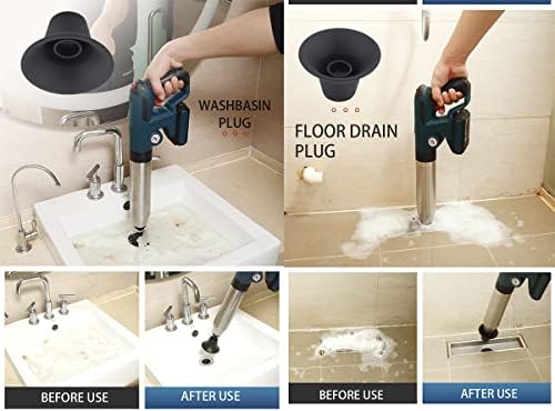 High Pressure Air Toilet Plunger for Bathroom and Kitchen Clogs Blue