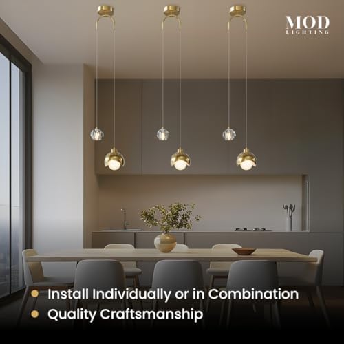 MOD LIGHTING Diana Modern Gold Pendant Light Fixtures 1