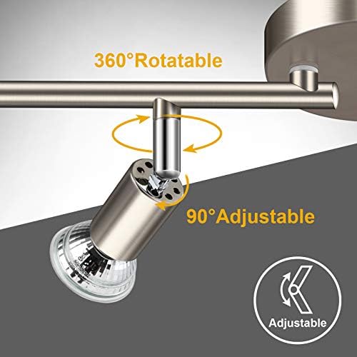 Ascher 4-Light LED Track Lighting Kit with Matt Nickel Finish