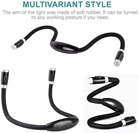 Betensh Rechargeable LED Book Light with Flexible Arm