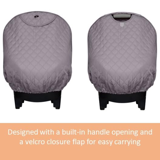 liuliuby Baby Car Seat Cover with Clear Window and Quilted Shell