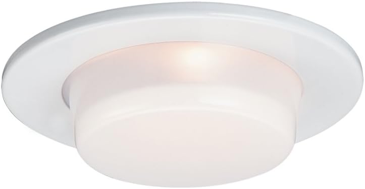 Jesco Lighting TM5505WH 5-Inch Recessed Light with White Dropped Glass Dish