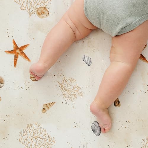 Pobibaby 2 Pack Ocean Crib Sheets for Baby Boy