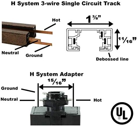 50154 Black GU10 Track Lighting Head - No Bulb