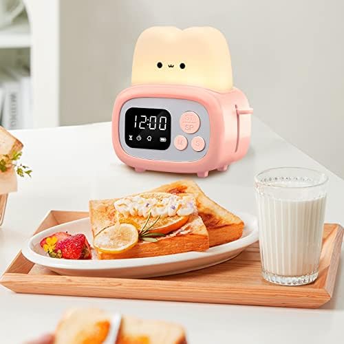 QANYI Timer Clock Night Light for Kids Portable LED Lamp