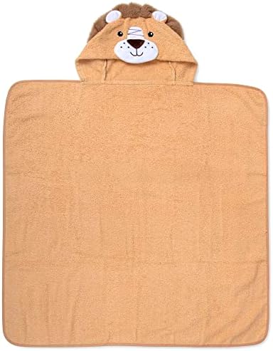 Baby Animal Hooded Towel and Washcloth Set - Lively Little Lion