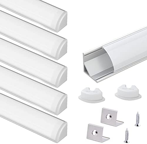 VST 6Pack 1ft Milky White LED Aluminum Channel with V Shape
