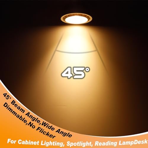 Heifymi Dimmable E17 LED Bulb 6W 3 Pack Warm White 2700K