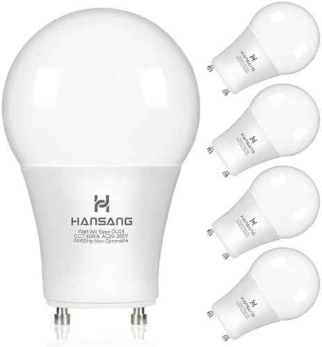 Hansang GU24 9W LED Bulb 4 Pack 4000K Natural White