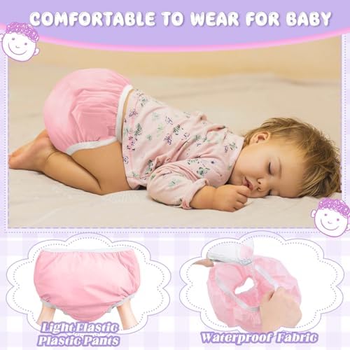 Funtery 12-Pack Waterproof Training Pants for Toddlers Reusable Diaper Covers Unisex