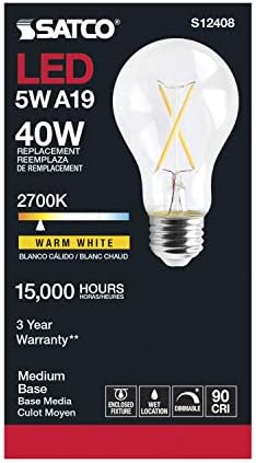 Satco 24-Pack Dimmable LED Filament Lamps A19