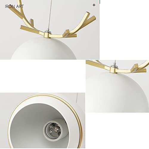 SKIVTGLAMP Dimmable Track Pendant Light 32 Ft Macaron White Iron Shade