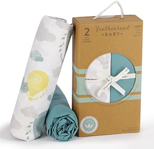 Featherhead 2-Pack Fitted Crib Sheets - 100 Cotton