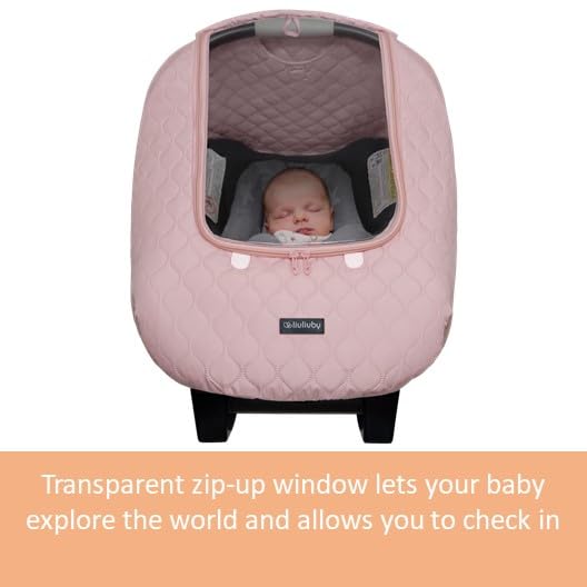 liuliuby Baby Car Seat Cover with Clear Window and Quilted Shell