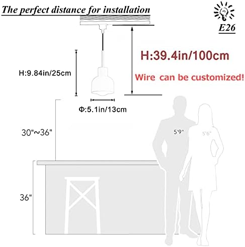 SKIVTGLAMP Dimmable Juno Track Pendant Light 32 Ft Macaron White Iron Shade