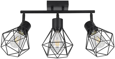 SEEBLEN 3 Light Track Ceiling Light Kit Black
