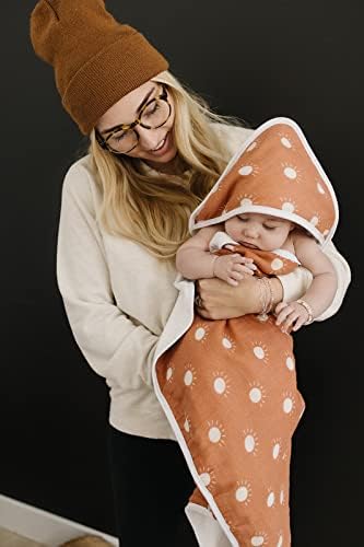 Mebie Baby Muslin Hooded Towel Sunshine Design