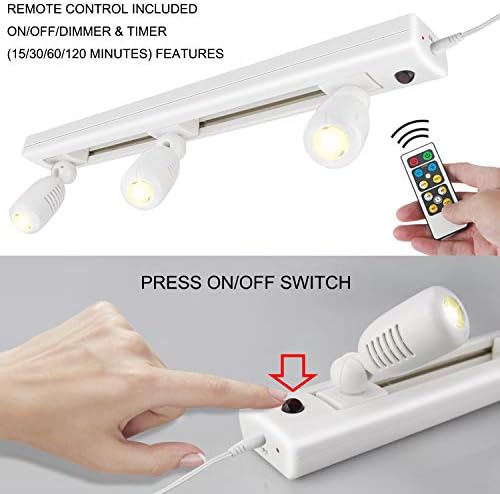 HONWELL Track Light with 3 Rotatable LED Heads
