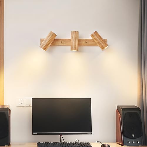 Dachsy Wood Track Lighting Adjustable Wall Sconce LED