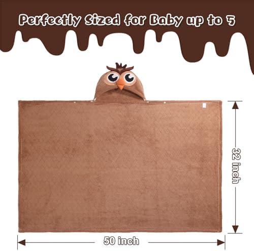 WODHOY Toddler Bath Towel with Hood 50x32