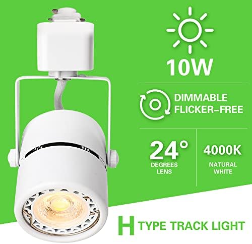 10W H Track Lighting Heads Dimmable LED for Accent Lighting 16Pack