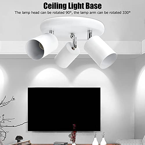 Ceiling Spotlight Holder with Rotatable Base Matte Black 3 Positions