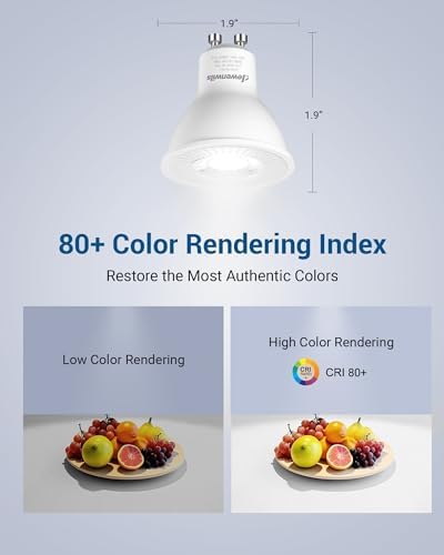 DEWENWILS 10-Pack Dimmable GU10 LED Bulbs 5000K 7W 500LM